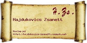 Hajdukovics Zsanett névjegykártya